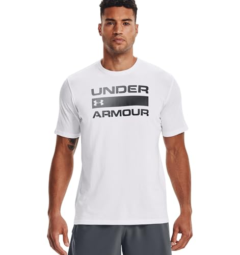 Under Armour Mens Short-Sleeve Graph Herren Ua Team Issue Wordmark Kurzarm-Oberteil, Wht, 1329582-100, 4XL, White/Black/Black von Under Armour