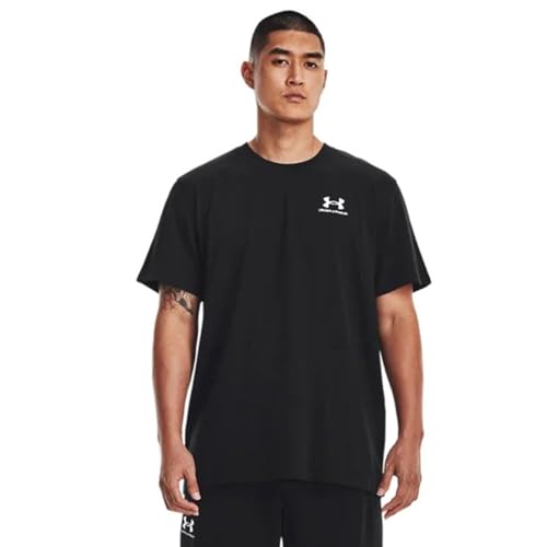 Under Armour Mens Short-Sleeve Graph Men's Ua Logo Embroidered Heavyweight Short Sleeve, Black, 1373997-001, XXL von Under Armour