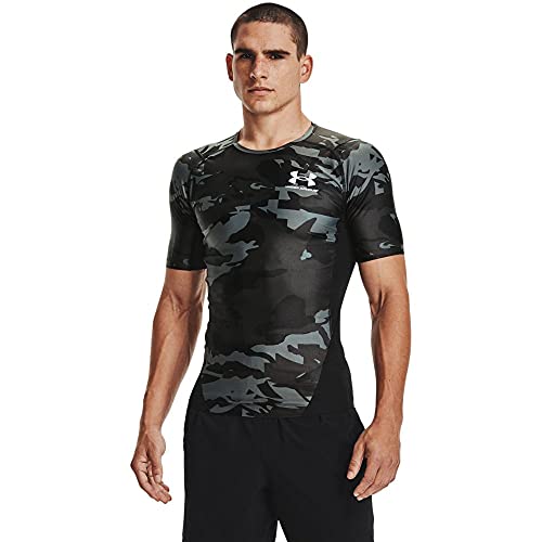 Under Armour Mens Short-Sleeves Men's Ua Iso-Chill Compression Printed Short Sleeve, Black, 1361514-001, SM von Under Armour