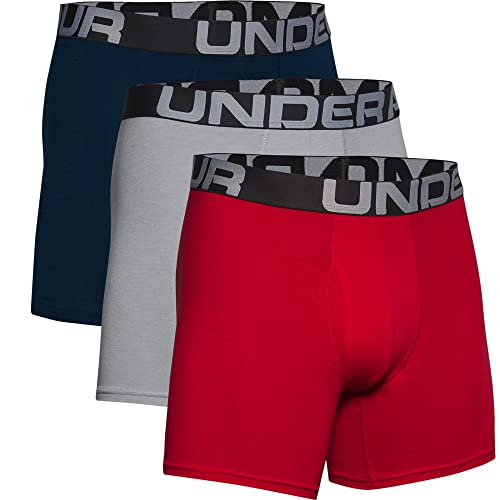 Under Armour Herren Charged Cotton 6in 3 Pack, elastische und schnelltrocknende Boxershorts, extra Bequeme Unterhosen mit 4-Way-Stretch im 3er-Pack Under Armour Herren Charged Cotton 6in 3 Pack, elastische und schnelltrocknende Boxershorts, extra Bequeme Unterhosen mit 4-Way-Stretch im 3er-Pack von Under Armour