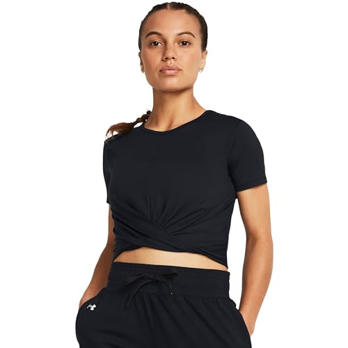 Under Armour Damen Trainingsshirt UA Motion Crossover Crop schwarz (200) M von Under Armour