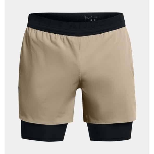 Under Armour Peak Woven 2in1 Shorts Herren (Beige S) Fitnessbekleidung von Under Armour