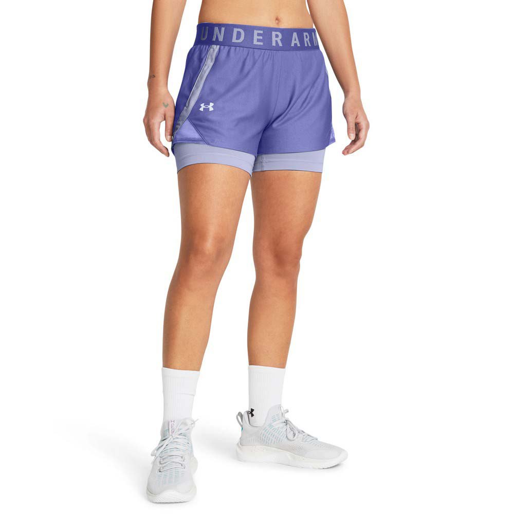 Under Armour Play Up 2-in-1 Shorts Blau XS Frau von Under Armour