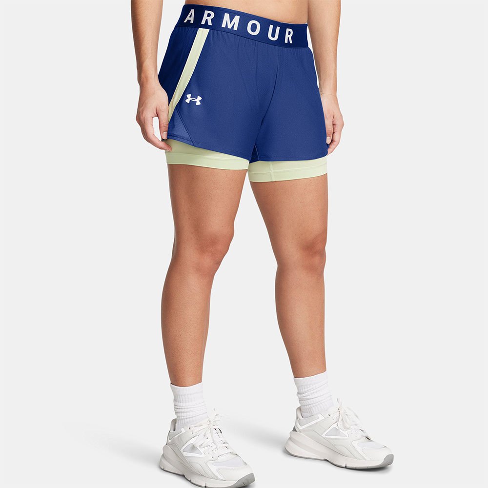 Under Armour Play Up 2-in-1 Shorts Blau L Frau von Under Armour