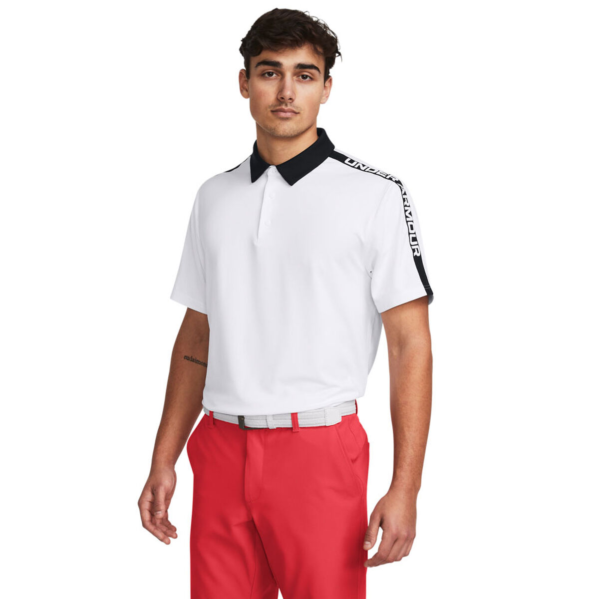 Under Armour Men's Playoff 3.0 Striker Golf Polo Shirt, Mens, White, Small | American Golf von Under Armour