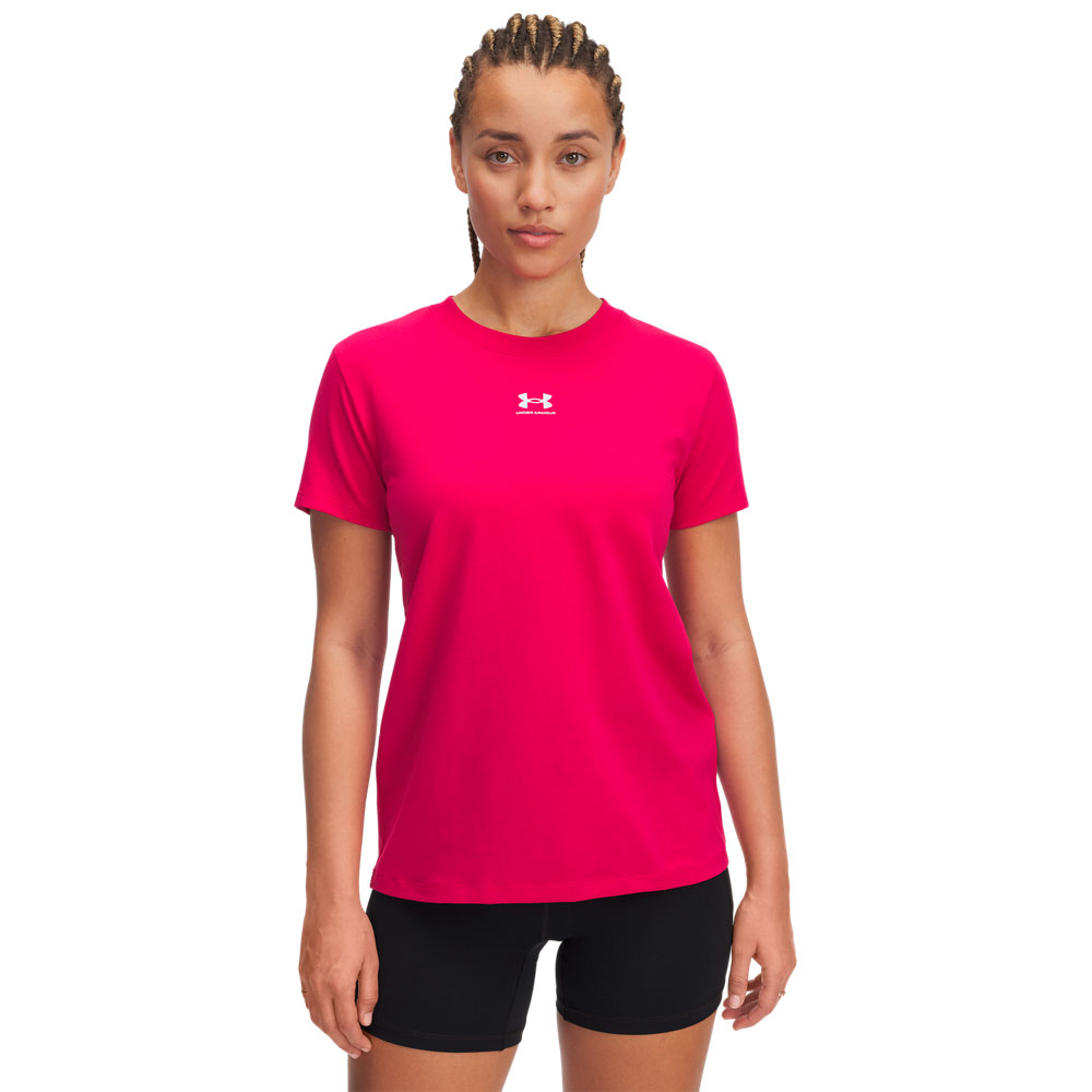 Under Armour Rival Core Short Sleeve T-shirt Rosa S Frau Under Armour Rival Core Short Sleeve T-shirt Rosa S Frau von Under Armour