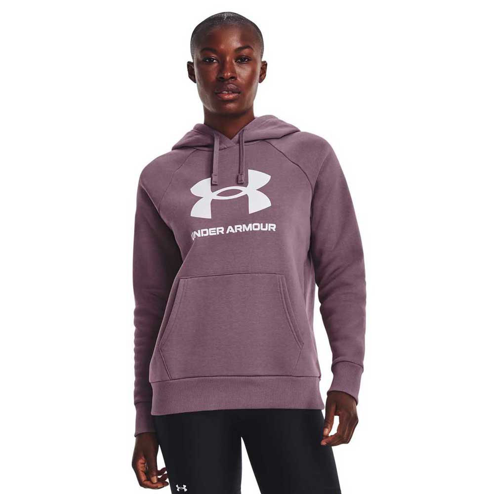 Under Armour Rival Fleece Big Logo Hoodie Lila M Frau von Under Armour