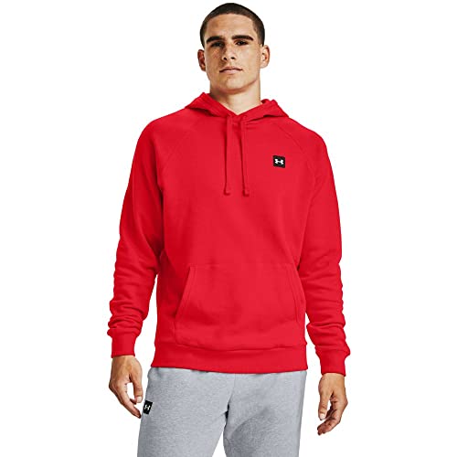 Under Armour Herren Rival Baumwollmischung Raglan Fleece Hoody - Rot - S von Under Armour