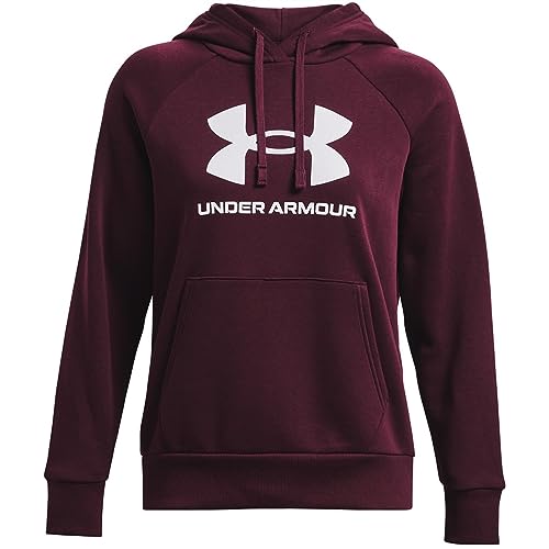 Under Armour Rival Fleece-Hoodie mit großem Logo für Damen, Dark Maroon,L Under Armour Rival Fleece-Hoodie mit großem Logo für Damen, Dark Maroon,L von Under Armour