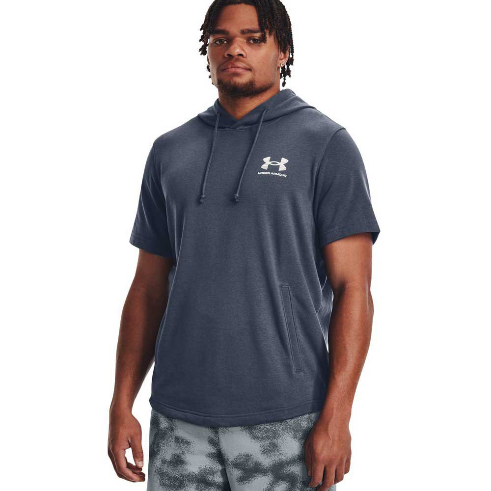 Under Armour Rival Terry Novelty Short Sleeve Hoodie Grau XL / Regular Mann von Under Armour