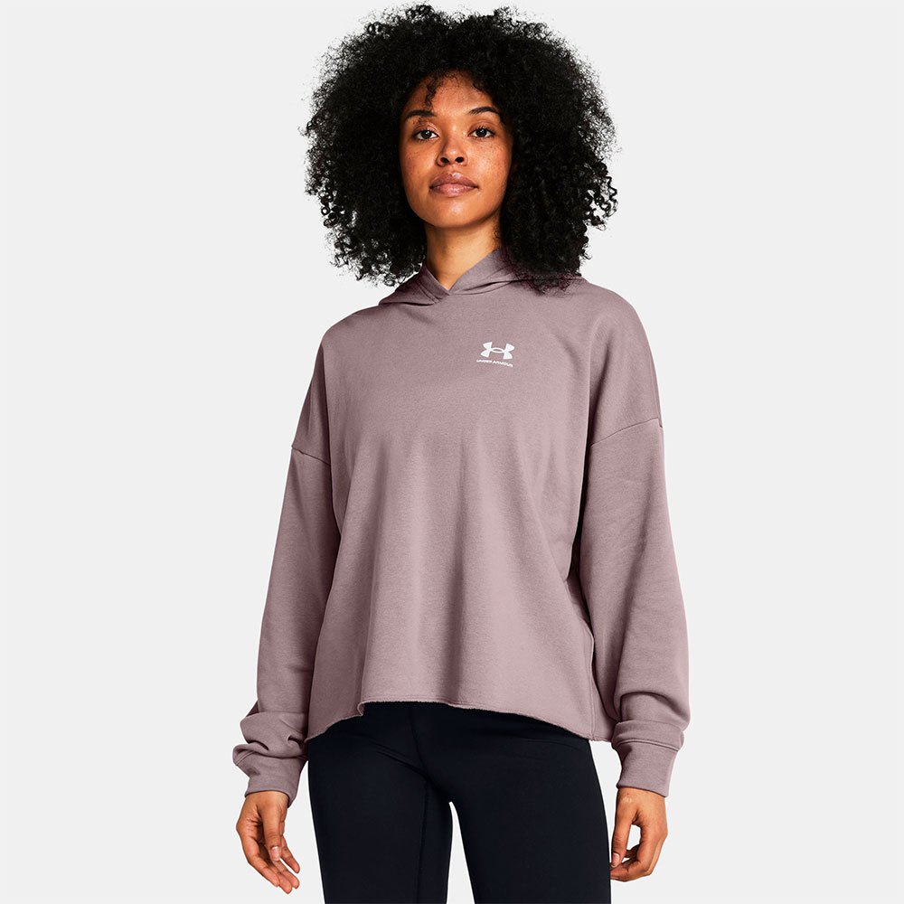 Under Armour Rival Terry Oversized Hoodie Lila XS Frau von Under Armour
