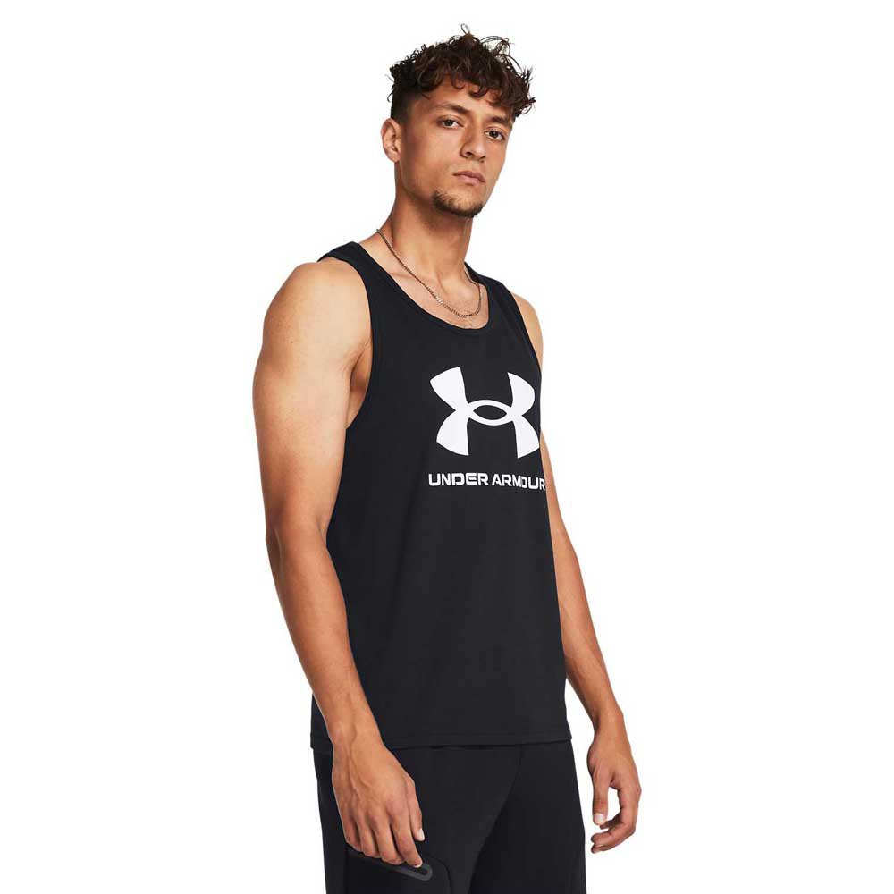 Under Armour Sportstyle Logo Sleeveless T-shirt Schwarz M / Regular Mann von Under Armour