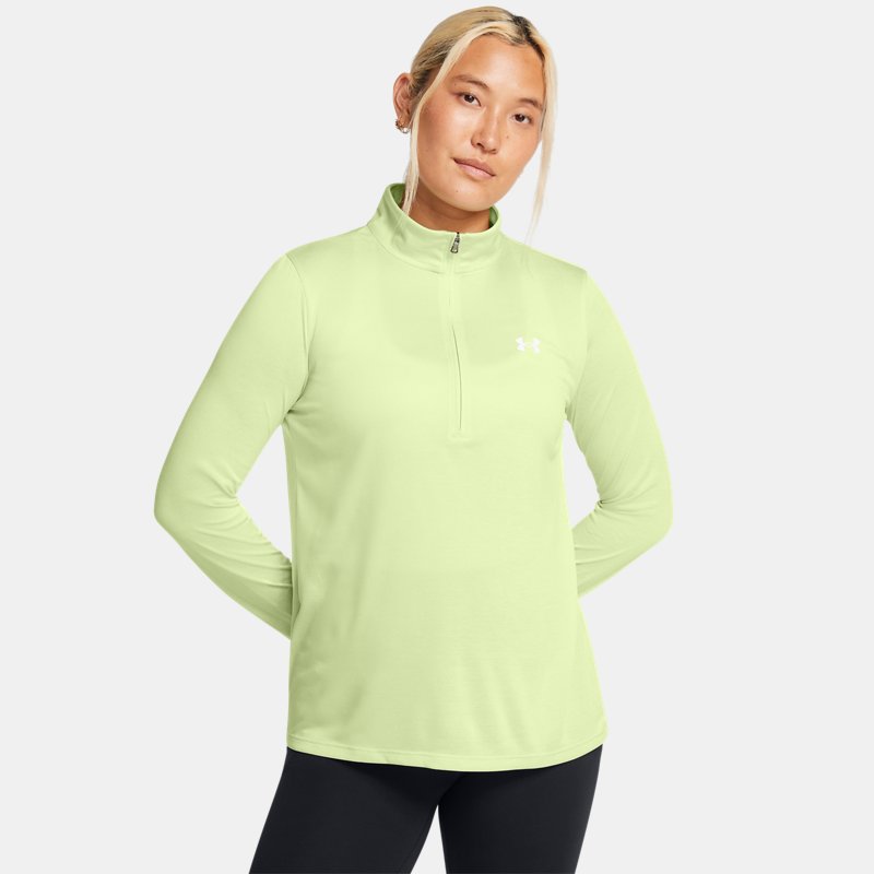 Under Armour Tech™ Twist Oberteil mit ½-Zip für Damen Retro Grün / Weiß M von Under Armour