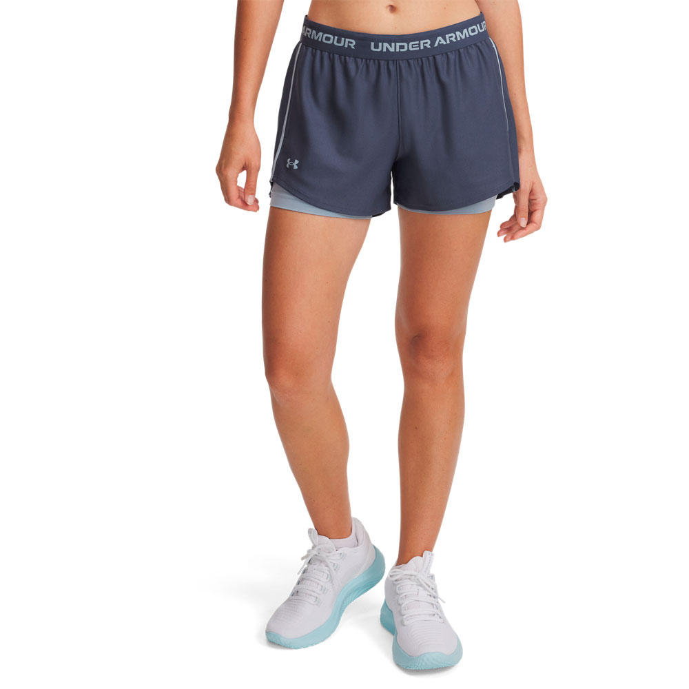 Under Armour Tech Play Up 2-in-1 Shorts Blau XL Frau von Under Armour