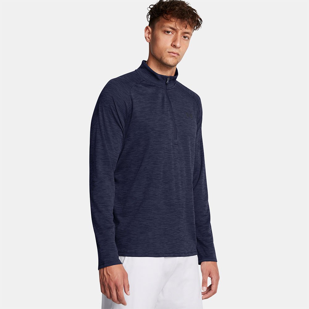 Under Armour Tech Textured Half Zip Long Sleeve T-shirt Schwarz M Mann von Under Armour