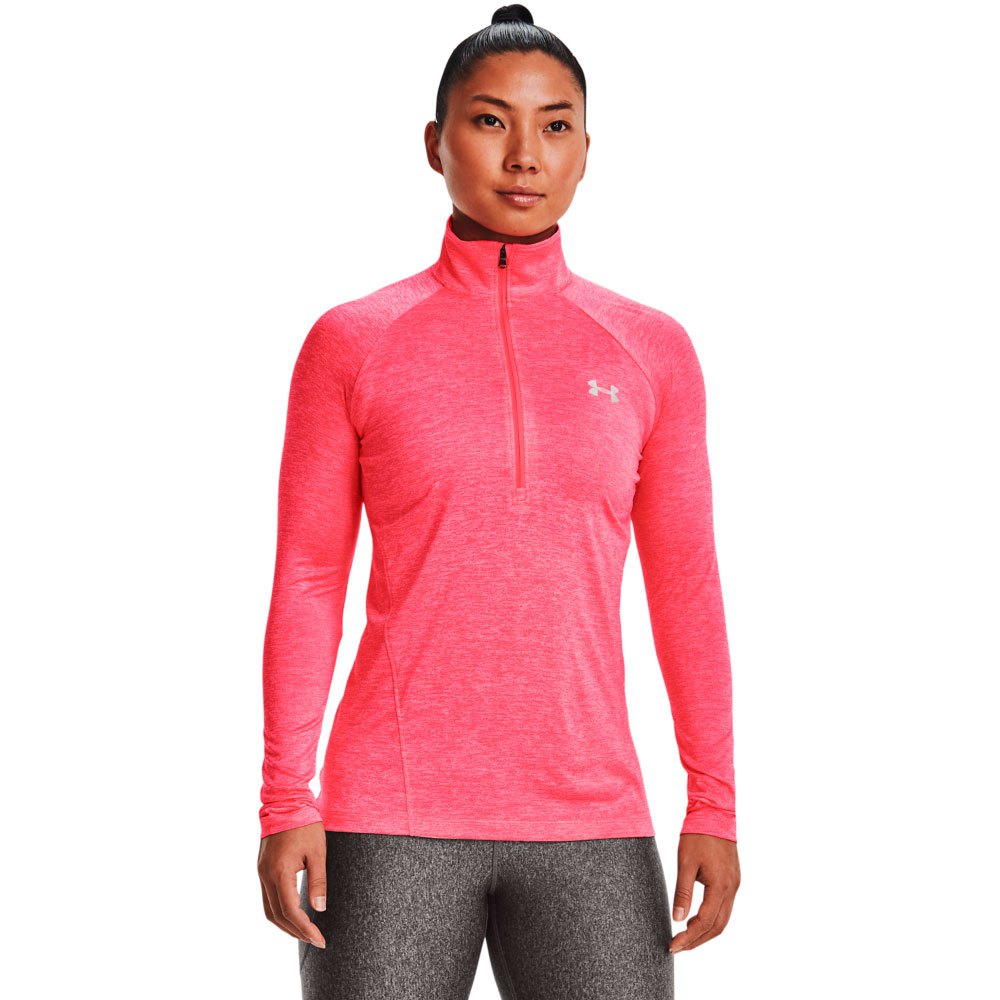 Under Armour Tech Twist Half Zip Long Sleeve T-shirt Rosa S Frau von Under Armour