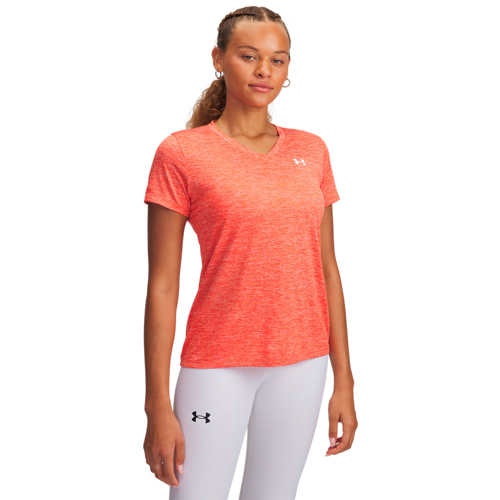 Under Armour Tech Twist Ssv Short Sleeve T-shirt Orange XS Frau von Under Armour