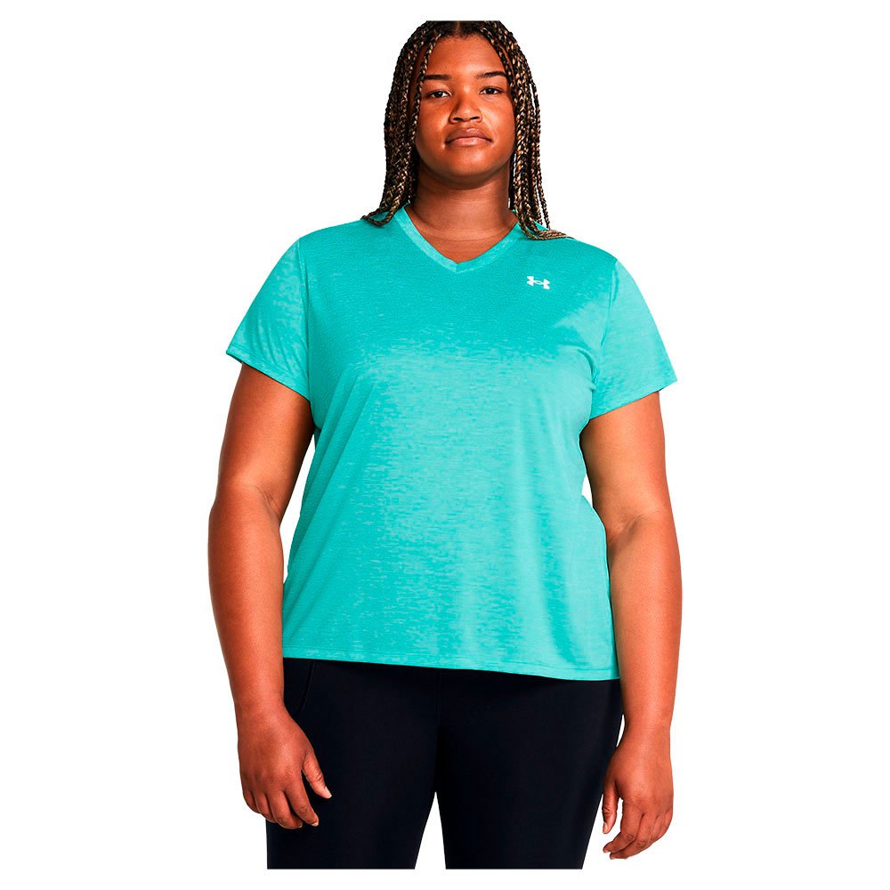 Under Armour Tech V Twist & Short Sleeve T-shirt Blau 1X Frau von Under Armour