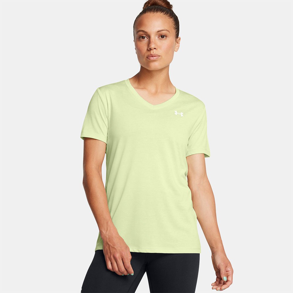 Under Armour Tech V-neck Twist Short Sleeve T-shirt Gelb XS Frau von Under Armour