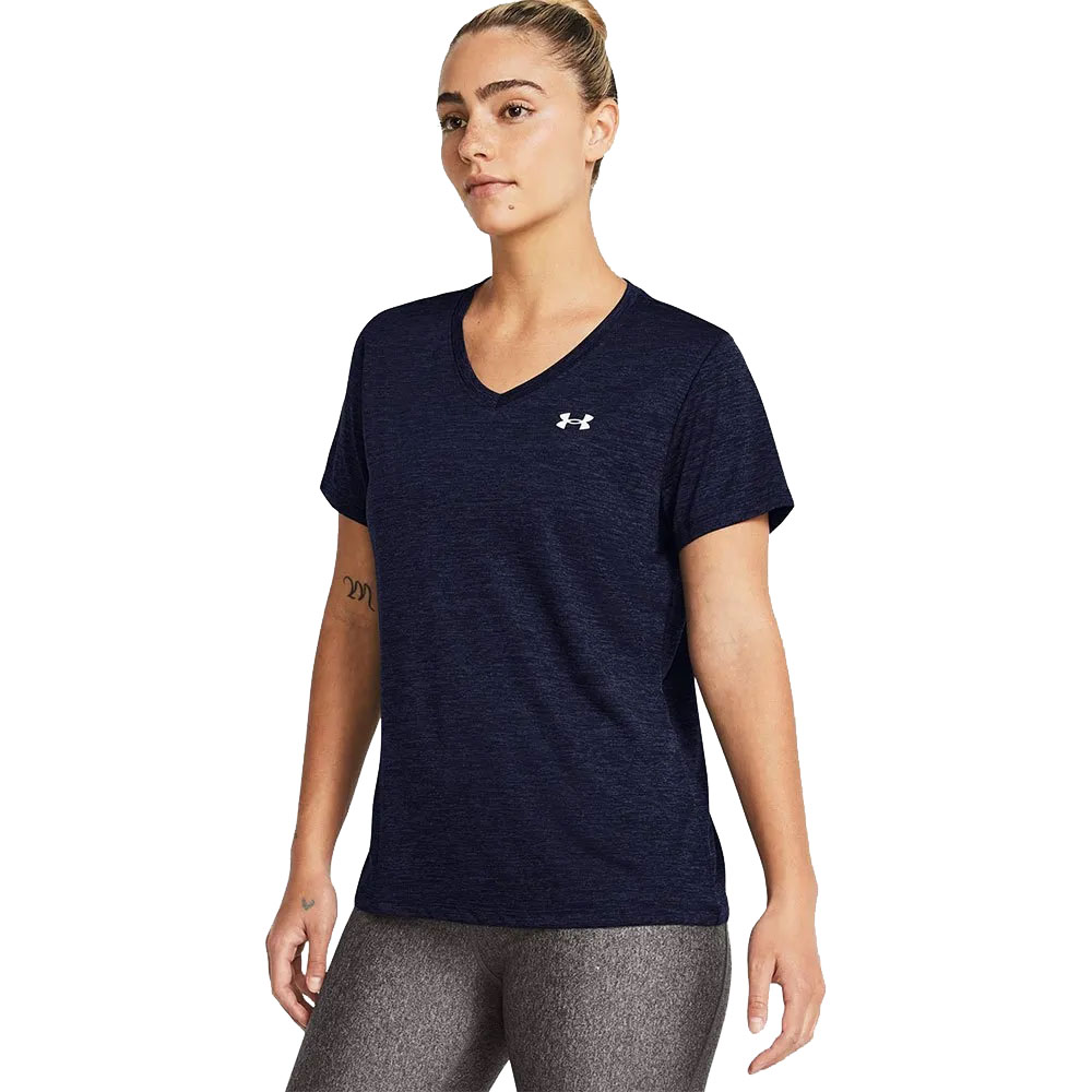 Under Armour Tech V-neck Twist Short Sleeve T-shirt Blau XS Frau Under Armour Tech V-neck Twist Short Sleeve T-shirt Blau XS Frau von Under Armour