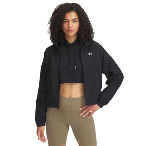 Under Armour UA Rival Woven Jacket - Black/White - SM, Schwarz/Weiß, S Under Armour UA Rival Woven Jacket - Black/White - SM, Schwarz/Weiß, S von Under Armour