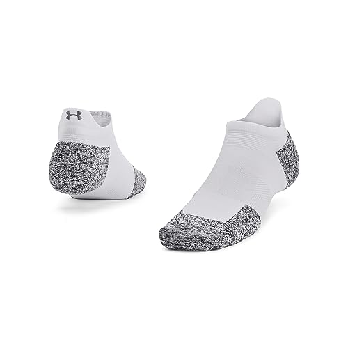 Under Armour Unisex Low Socks Ua Ad Run Cushion 1Pk Ns Tab, Wht, 1376075-100, SM von Under Armour