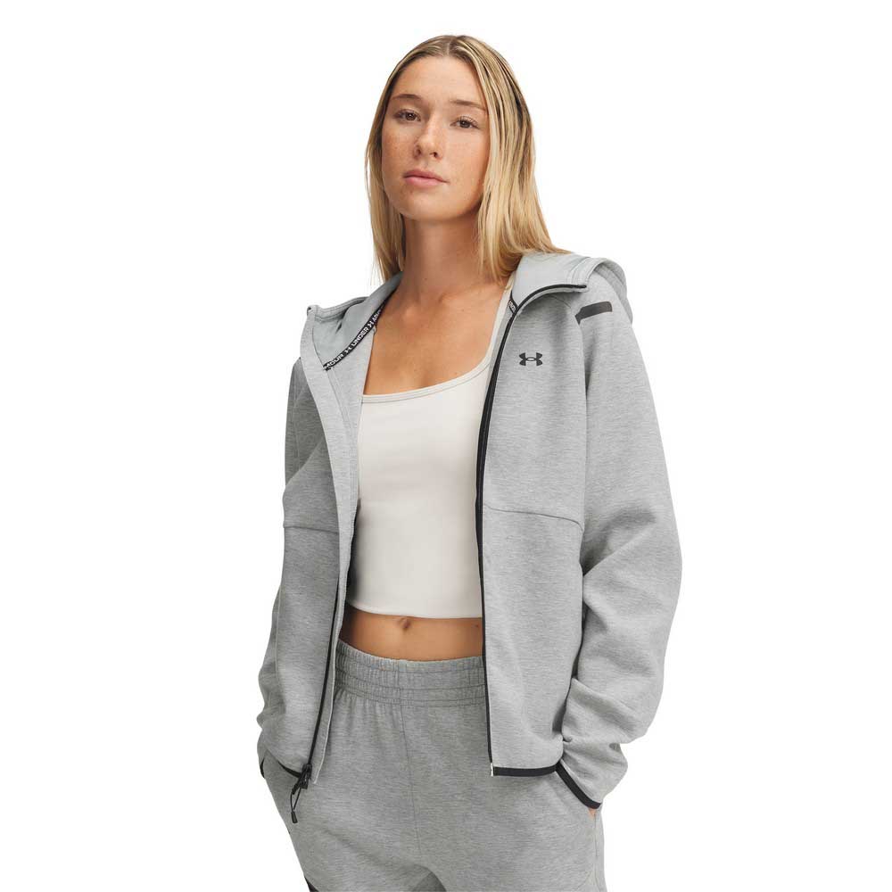 Under Armour Unstoppable Fleece Full Zip Sweatshirt Grau M Frau von Under Armour