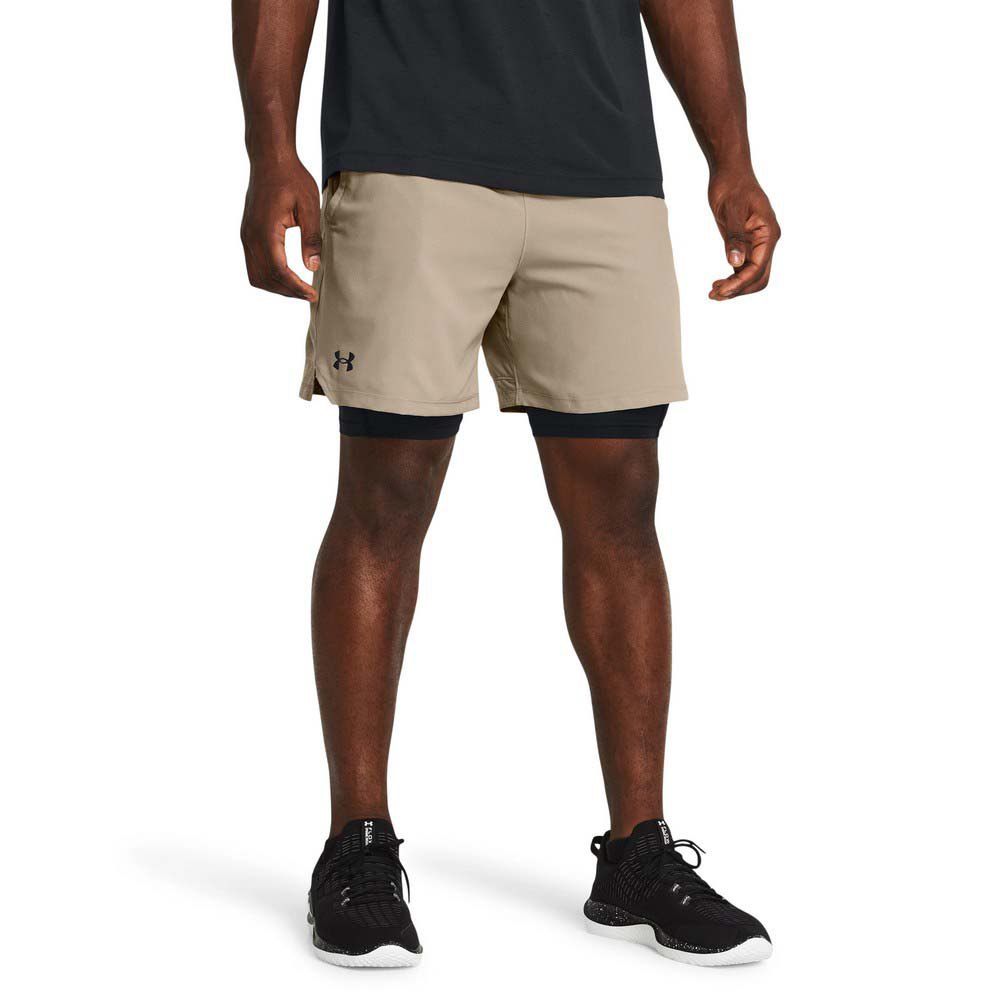 Under Armour Vanish Woven 2-in-1 Shorts Beige 2XL Mann von Under Armour