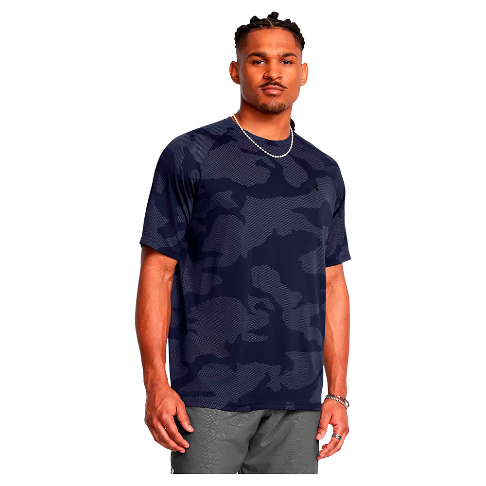 Under Armour Velocity Jacquard Short Sleeve T-shirt Blau S Mann von Under Armour