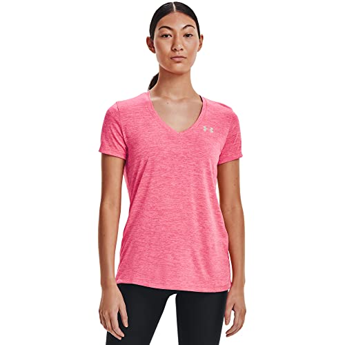 Under Armour Women's Tech Twist kurzärmliges & atmungsaktives Laufshirt für Frauen, ultraleichtes T-Shirt mit loser Passform, Red, Medium von Under Armour