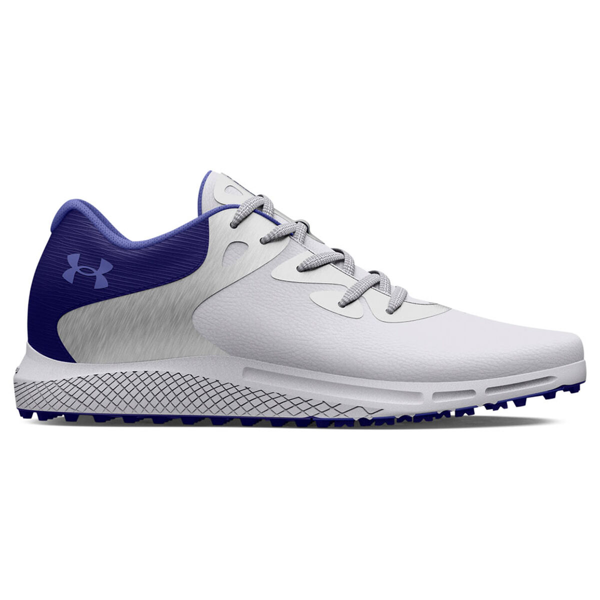 Under Armour Ladies Grey and Blue Comfortable Charged Breathe 2 Spikeless Golf Shoes, Size: 2.5 | American Golf von Under Armour