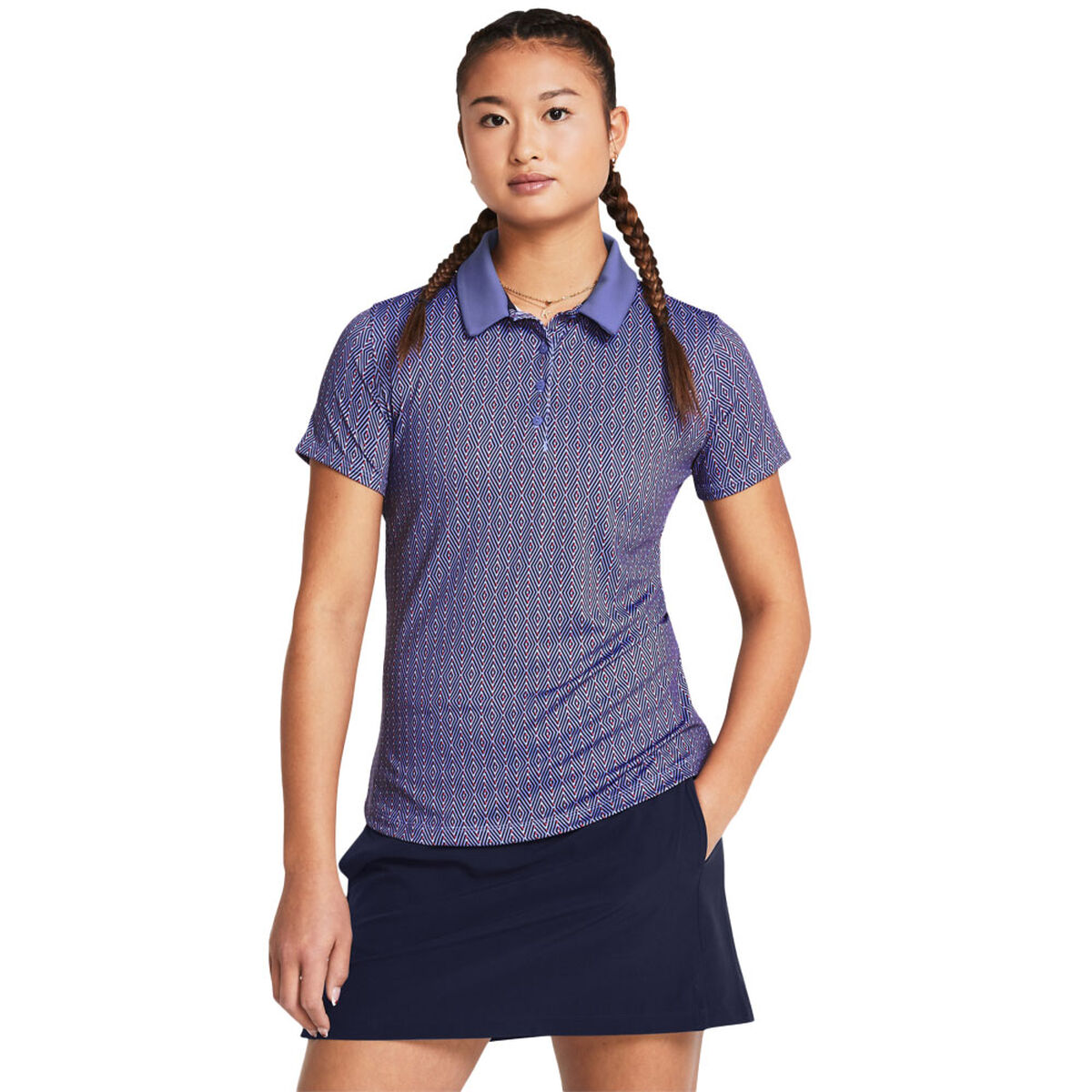 Under Armour Womens Playoff Ace Golf Polo Shirt, Female, Celeste/starlight/midnight nvy, Xs | American Golf von Under Armour