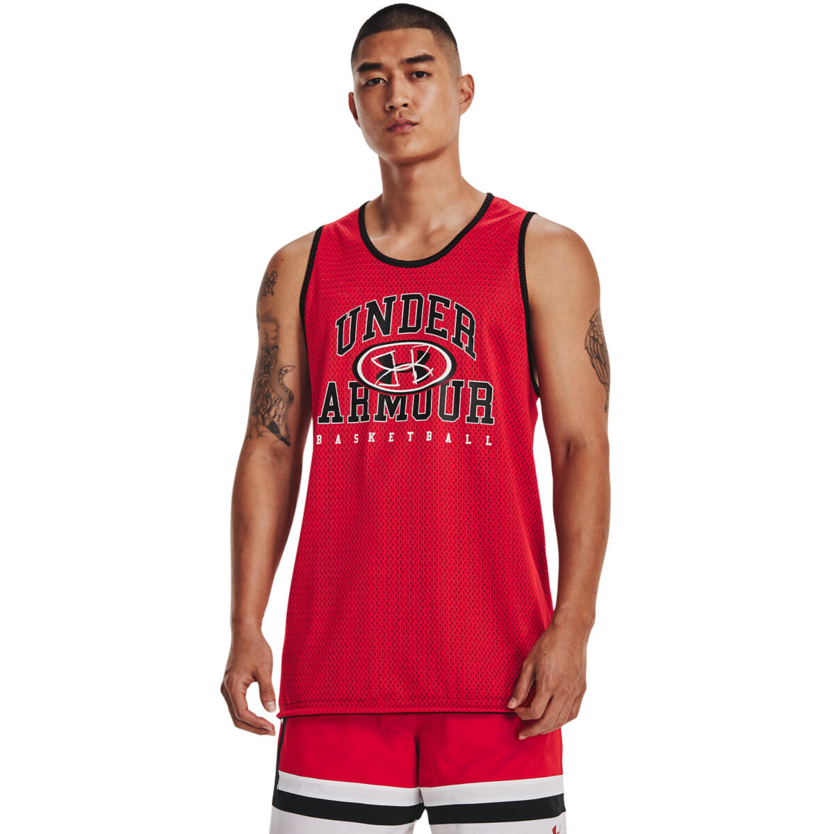 Unterhemd Under Armour Baseline Reversible Cotton Tank. Rot. Herren von Under Armour