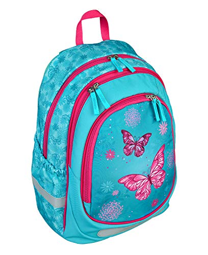 Undercover BUTE7560 - Schulrucksack mit Fronttasche, Butterfly, mit 2 Hauptfächern, Front- und Seitentaschen, für Schule, Freizeit und auf Reisen, Reflektoren, ca. 31 x 41 x 15 cm Undercover BUTE7560 - Schulrucksack mit Fronttasche, Butterfly, mit 2 Hauptfächern, Front- und Seitentaschen, für Schule, Freizeit und auf Reisen, Reflektoren, ca. 31 x 41 x 15 cm von Undercover