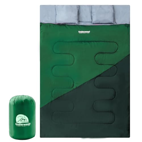 Underwood Aggregator 2-Personen Schlafsack Kleines Packmaß für Outdoor - Kinder Doppelschlafsack für Camping, Leicht Winter Deckenschlafsack, Wasserdicht 2 Person Schlafsack für Erwachsene, Damen von Underwood Aggregator