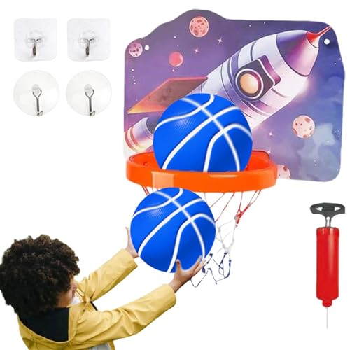 Basketballkorb für Kinder, faltbarer Reifen, Schlafzimmer, Basketballkörbe, über der Tür, 39 x 29 cm, mit faltbarem und verstellbarem Design für Kinder und Erwachsene (1 Stück) von Ungtyb