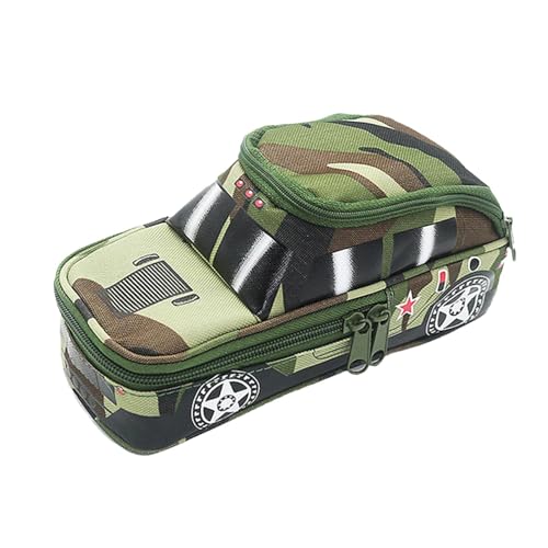 Ungtyb Auto-Federmäppchen | Fantastisches Federmäppchen | Schulmäppchen, Mehrzweck-Etui, Camouflage-Federmäppchen mit großer Kapazität für kreative Schulprojekte, Grün (Army Green), riferimento von Ungtyb