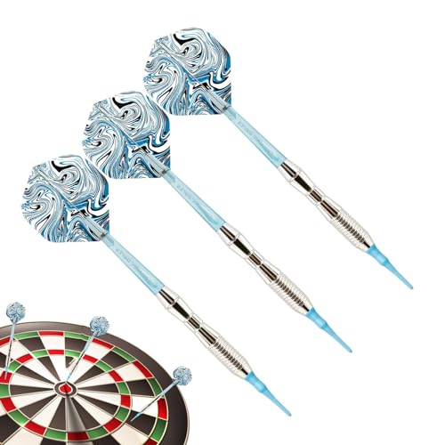 Ungtyb Bar-Dart-Set, Bar-Darts, professionelle sichere Dartpfeile mit Farbverlaufsfarbe, 3 Stück | Dartpfeil mit weicher Spitze, lebendige Flüge, Gastgeschenk, Dartspielzeug für Erwachsene, von Ungtyb