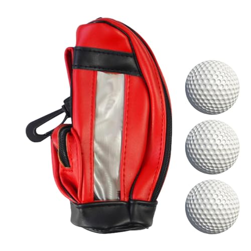 Ungtyb Golfballtasche | wasserdichte PU-Golfzubehörtasche mit Reißverschluss | Wiederverwendbare Golfball-Aufbewahrung, langlebige Golftasche für Kinder, Erwachsene, Outdoor von Ungtyb