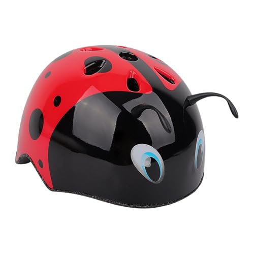 Ungtyb Skating Helm Ladybug, niedlicher Sicherheitshelm, Kinderhelm, Kinderhelm, Kinderhelm, Kinderhelm, verstellbarer Helm, Helm für Biking, Skating, und Outdoor Adventures von Ungtyb