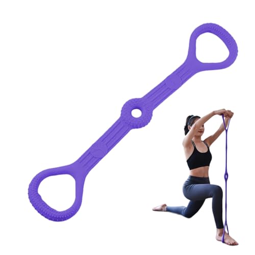 Widerstandsbänder mit 8-förmigem Design, Fitness-Figur 8, Übungs-Widerstandsbänder, Schulter-Stretchband 50 x 10 cm, für Damen, Arme, drinnen, draußen, lila, blau von Ungtyb