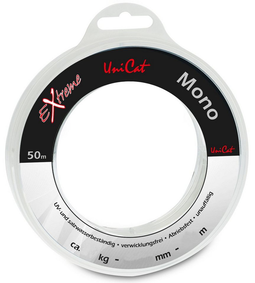 Uni Cat Vorfachschnur Uni Cat Extreme Mono 50m - Vorfachschnur, 1.3 m Länge, 1.3 mm Fadendurchmesser, (50-St) Uni Cat Vorfachschnur Uni Cat Extreme Mono 50m - Vorfachschnur, 1.3 m Länge, 1.3 mm Fadendurchmesser, (50-St) von Uni Cat