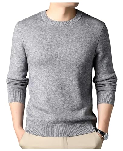 UniPrime Herren-Pullover, Herbst- und Winterpullover, einfarbig, Strickpullover, lässig, bequem von UniPrime