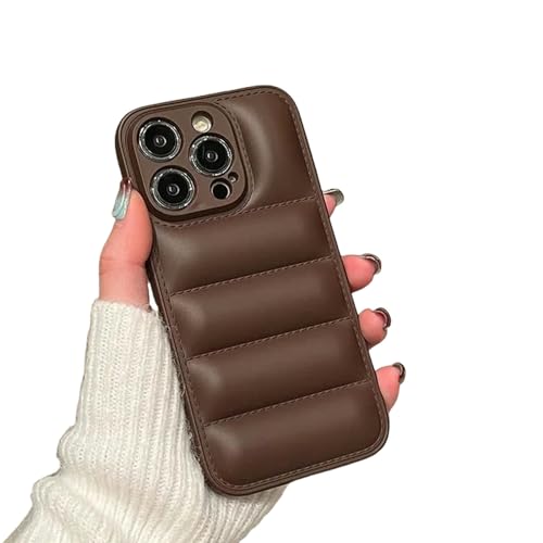 UniPrime Para Schutzhülle für iPhone 15, Silikon, Chaqueta De Lujo Para, iPhone 15, 14, 13, 12, 11, Xr Xs Pro Max Plus, Chocolate-Para, iPhone 14Pro (6,1 Zoll) von UniPrime