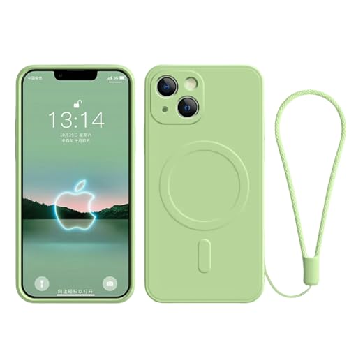 UniPrime Schutzhülle für iPhone 15, Silikon, Líquida Para, iPhone 15, 14, 13, 12, 11, Pro Max, Mini Xr Xs Plus, SE, Cubierta-Para, iPhone 11 Promax-Verde Claro von UniPrime