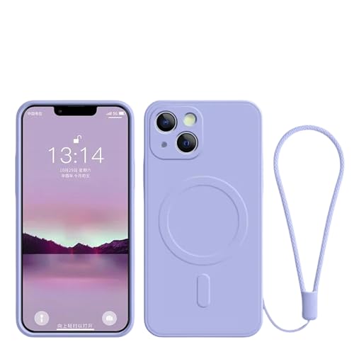 UniPrime Schutzhülle für iPhone 15, Silikon, Líquida Para, iPhone 15, 14, 13, 12, 11, Pro Max, Mini Xr Xs Plus, SE, Cubierta-Para, iPhone Xr-Lavanda von UniPrime