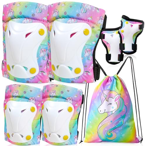 Unicorn Castle Einhorn-Knie- und Ellbogenschützer für Kinder und Mädchen, 6-in-1, verstellbare Schutzausrüstung, Set mit Kordelzug, 3–8 Jahre Unicorn Castle Einhorn-Knie- und Ellbogenschützer für Kinder und Mädchen, 6-in-1, verstellbare Schutzausrüstung, Set mit Kordelzug, 3–8 Jahre von Unicorn Castle