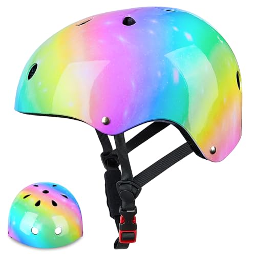 Unicorn Castle Fahrradhelm Kinder zu Radsport Niedliche Cartoon Kinderhelm für Fahrrad Skateboard Rollschuh für Mädchen Verstellbare,3-8 Jahre von Unicorn Castle