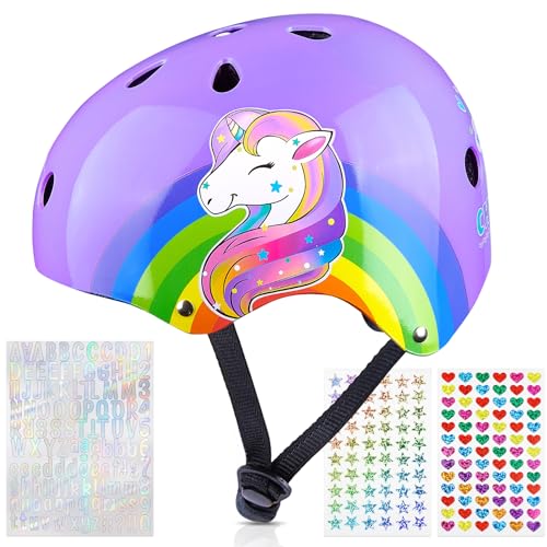 Unicorn Castle Kinder Fahrradhelm Einhorn Helm für Mädchen,Verstellbarer Kinderhelm für Fahrrad,Skateboard,Scooter,Skaten,3-8 Jahre von Unicorn Castle