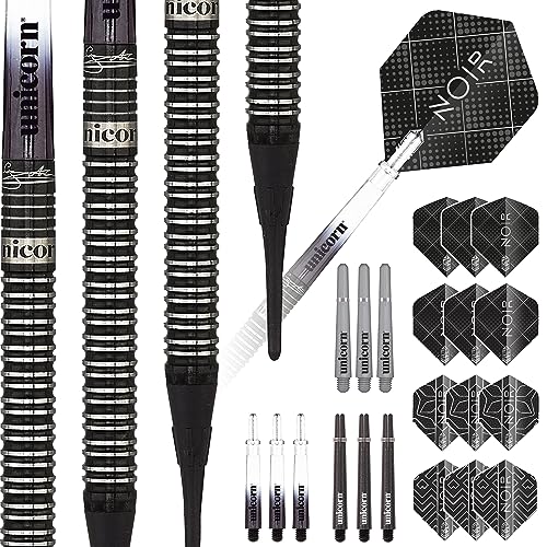 Dartpfeile Noir von Unicorn - Gary Anderson 70 Prozent Dartpfeile mit Soft Tip, Schwarz, 18 g Dartpfeile Noir von Unicorn - Gary Anderson 70 Prozent Dartpfeile mit Soft Tip, Schwarz, 18 g von Unicorn